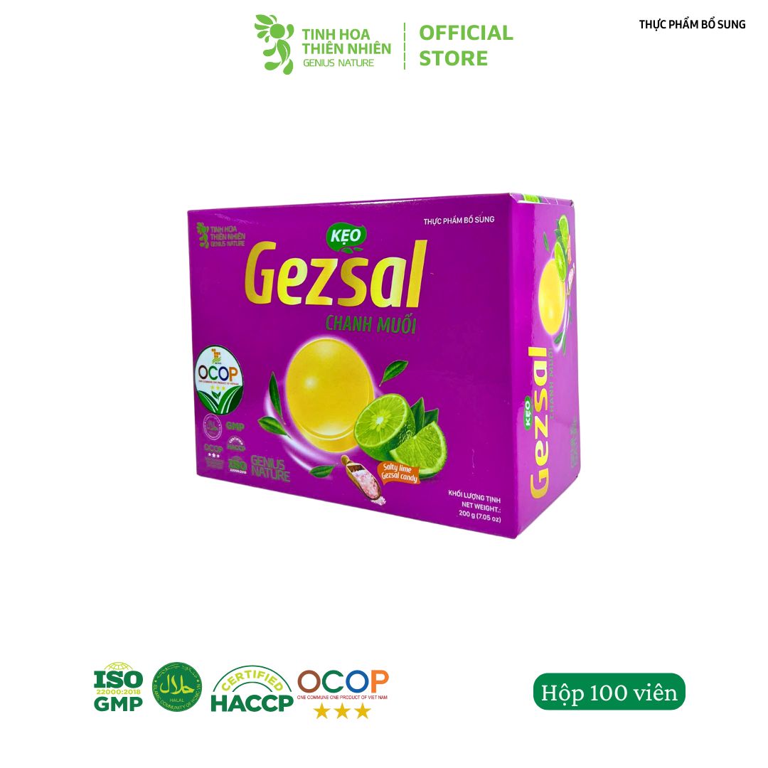 Kẹo Gezsal Chanh Muối (Hộp 100 viên)